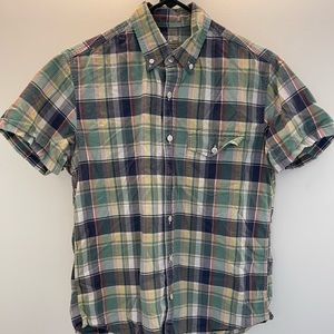 J Crew plaid short sleeve button up